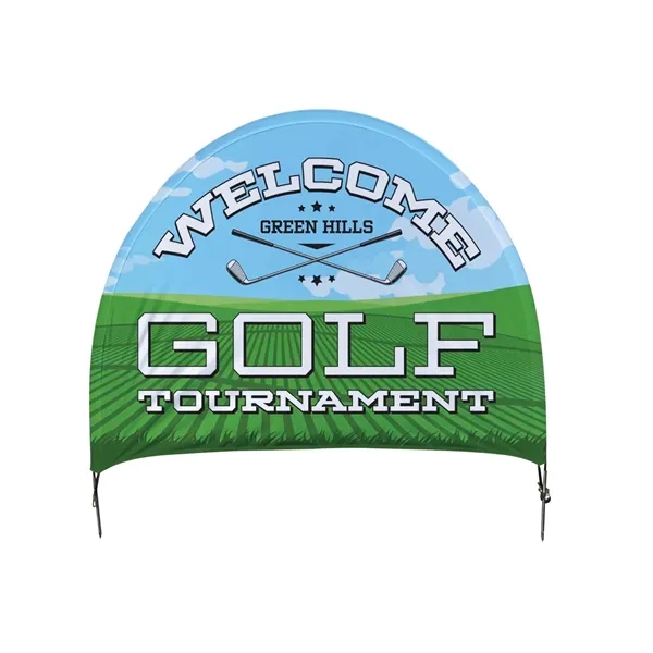 Lawn sign kit with 5' x 4' polyester sign with single... from ASI 87188 Showdown Displays