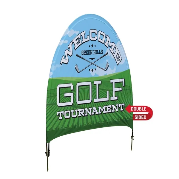 Lawn sign kit with 5' x 4' polyester sign with double... from ASI 87188 Showdown Displays