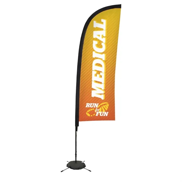 9' premium blade sail sign made of super poly knit fabric... from ASI 87188 Showdown Displays