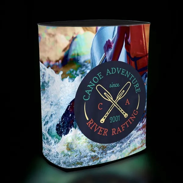 31.5" x 39.75" x 20.875" aluminum and polyester ShowGlower Podium kit... from ASI 87188 Showdown Displays