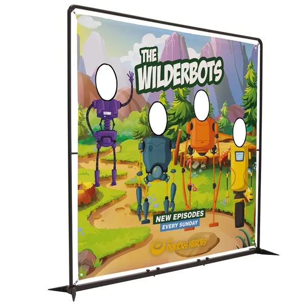 101.75" x 90.375" x 15.375" polyester and aluminum FrameWorx Quad Face... from ASI 87188 Showdown Displays