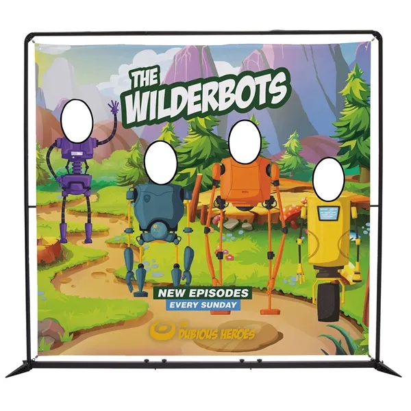 101.75" x 90.375" x 15.375" polyester and aluminum FrameWorx Quad Face... from ASI 87188 Showdown Displays