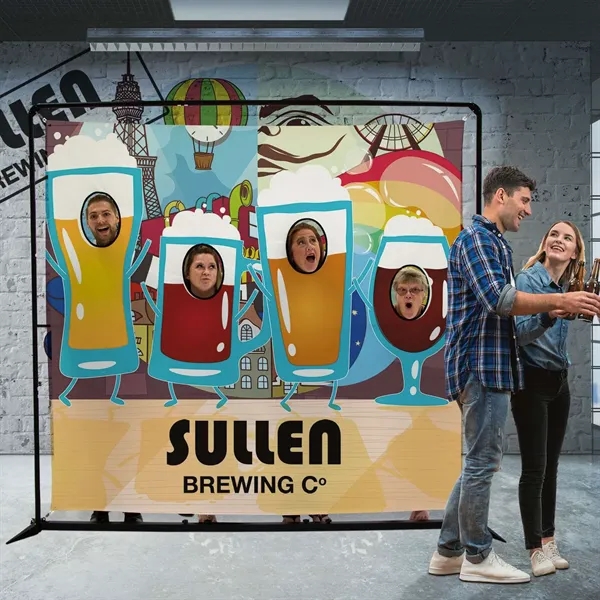 101.75" x 90.375" x 15.375" polyester and aluminum FrameWorx Quad Face... from ASI 87188 Showdown Displays