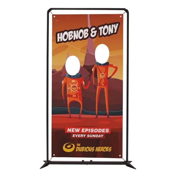 4.5' double face cutout kit with fold-out legs, tension spring with... from ASI 87188 Showdown Displays