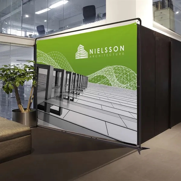 10.5' FrameWorx banner display kit with dye sublimated graphics on the... from ASI 87188 Showdown Displays