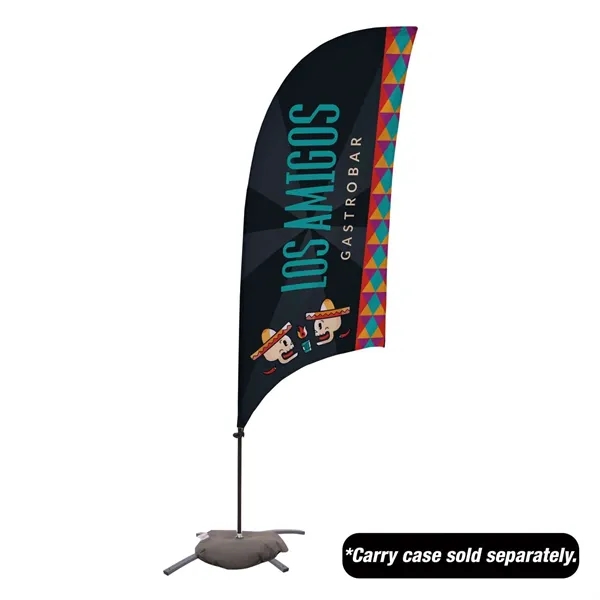 7.5' value razor sail sign with steel cross base and single-sided,... from ASI 87188 Showdown Displays
