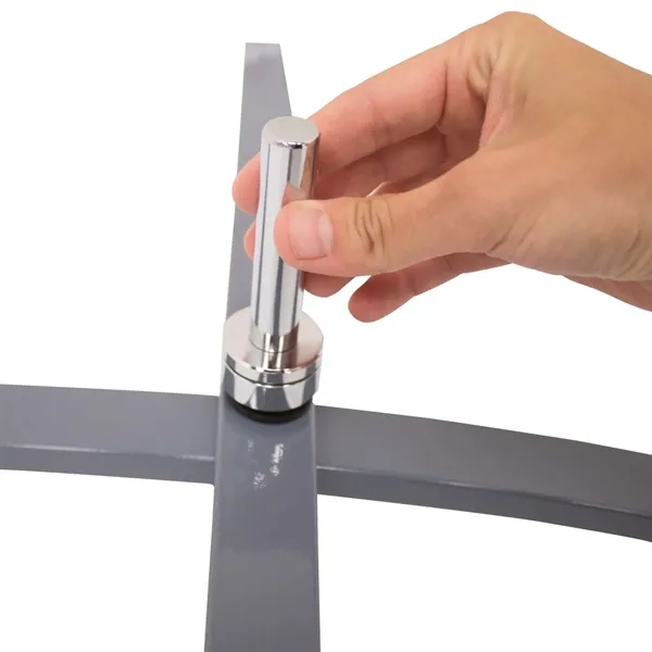 7.5' value razor sail sign with steel cross base and single-sided,... from ASI 87188 Showdown Displays