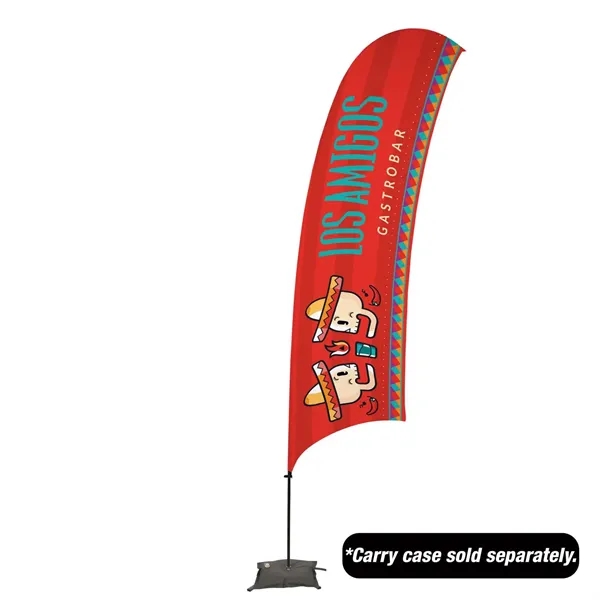 15' value razor sail sign with steel cross base and single-sided,... from ASI 87188 Showdown Displays