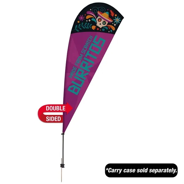 9.5' teardrop shaped sail sign with galvanized steel ground spike and... from ASI 87188 Showdown Displays