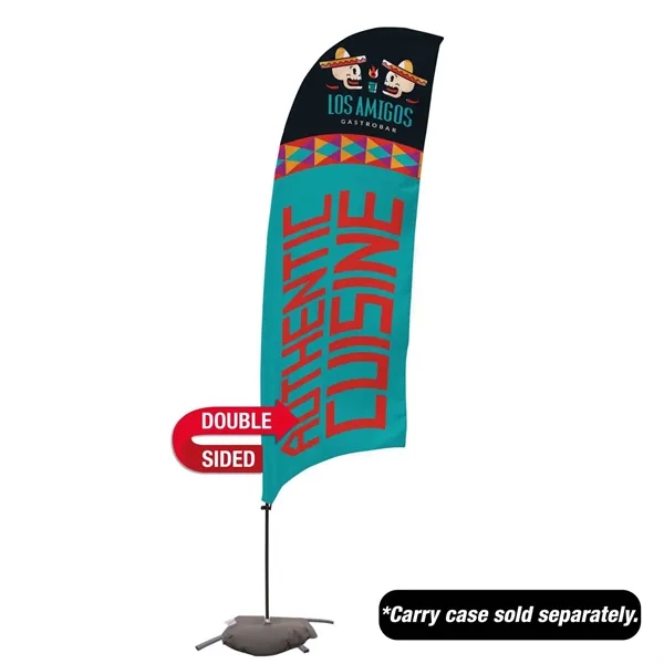 10.5' value razor sail sign with steel cross base and double-sided,... from ASI 87188 Showdown Displays