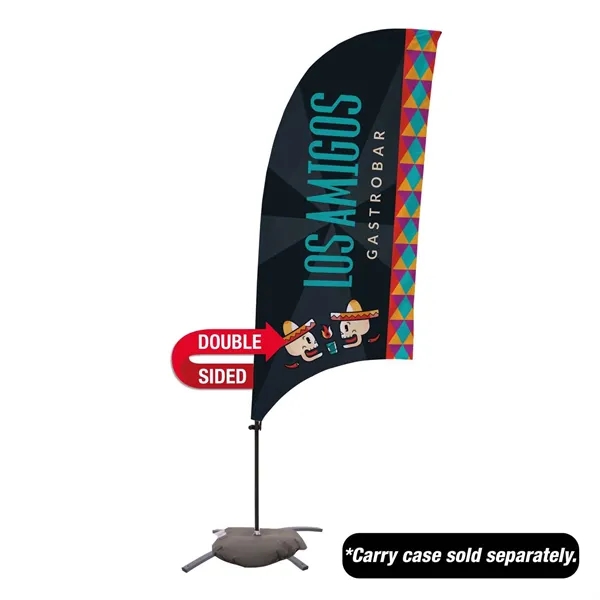 7.5' value razor sail sign with steel cross base and double-sided,... from ASI 87188 Showdown Displays