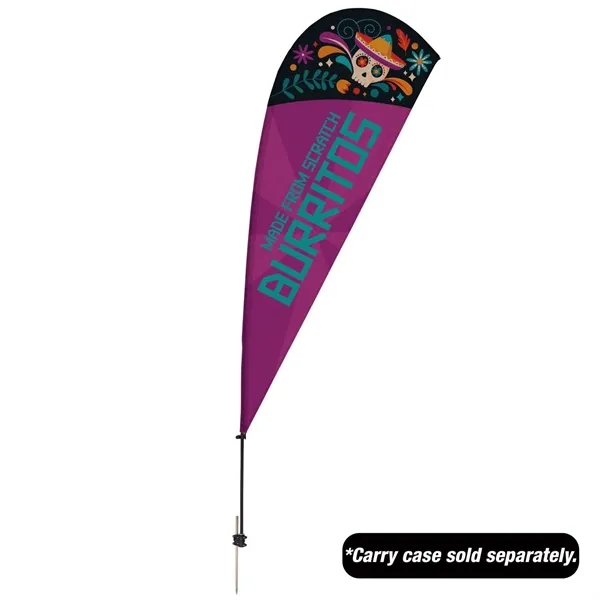 9.5' teardrop shaped sail sign with galvanized steel ground spike and... from ASI 87188 Showdown Displays