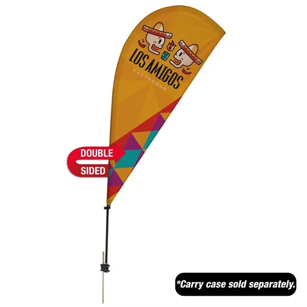 6.5' teardrop shaped sail sign with galvanized steel ground spike and... from ASI 87188 Showdown Displays