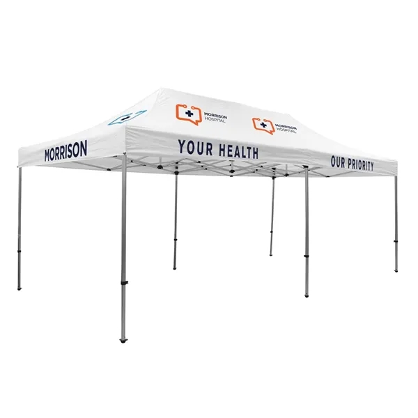 Tent kit with a 20' x 10' tent, crank-up canopy, stake... from ASI 87188 Showdown Displays