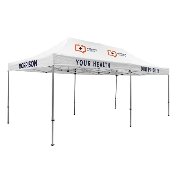 Tent kit with a 20' x 10' tent, crank-up canopy, stake... from ASI 87188 Showdown Displays