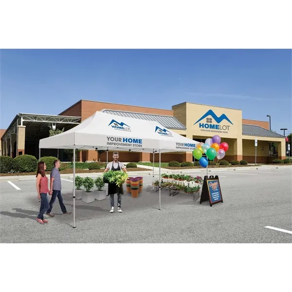 Tent kit with a 20' x 10' tent, crank-up canopy, stake... from ASI 87188 Showdown Displays