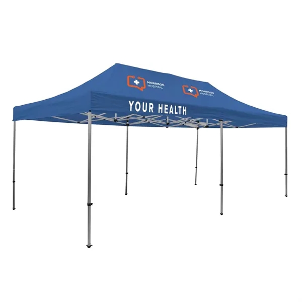 Tent kit with a 20' x 10' tent, crank-up canopy, stake... from ASI 87188 Showdown Displays