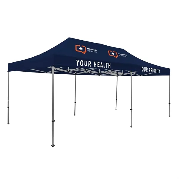 Tent kit with a 20' x 10' tent, crank-up canopy, stake... from ASI 87188 Showdown Displays