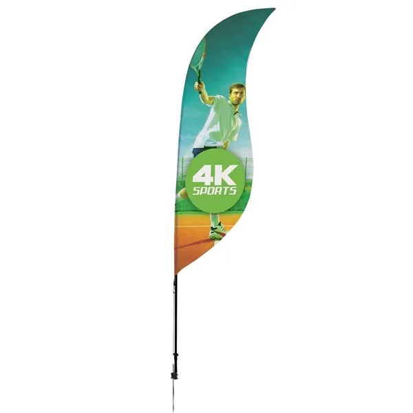 9' sabre sail sign with ground spike and single-sided, dye sublimation... from ASI 87188 Showdown Displays
