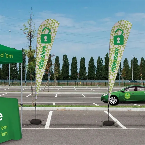 13' razor sail sign made of super poly knit fabric with... from ASI 87188 Showdown Displays