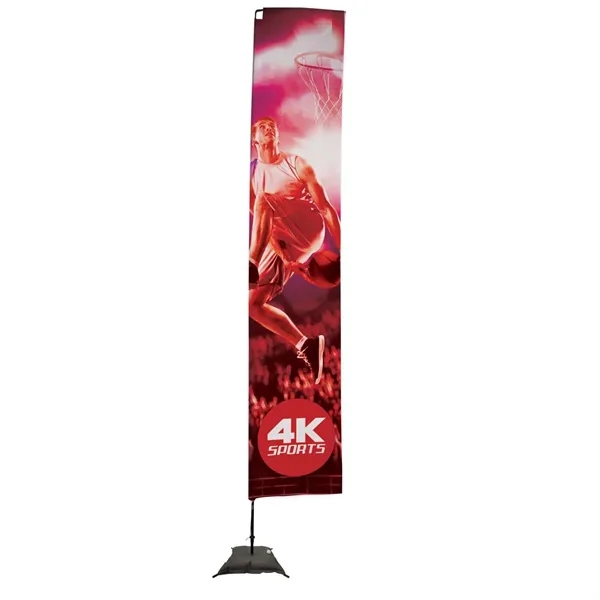 14.5' rectangular sail sign with steel scissor base and single-sided, dye... from ASI 87188 Showdown Displays