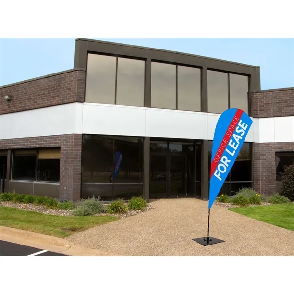 8' teardrop sail sign made of super poly knit fabric with... from ASI 87188 Showdown Displays