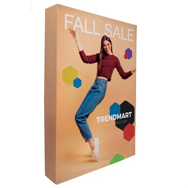 5' straight splash floor display wrap kit with dye sublimated graphic... from ASI 87188 Showdown Displays