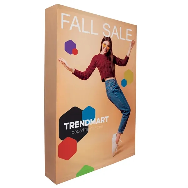 5' straight splash floor display kit with four sided panel and... from ASI 87188 Showdown Displays