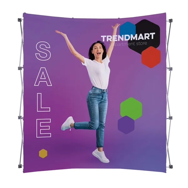 8' curved splash floor display face kit with dye sublimated graphic... from ASI 87188 Showdown Displays