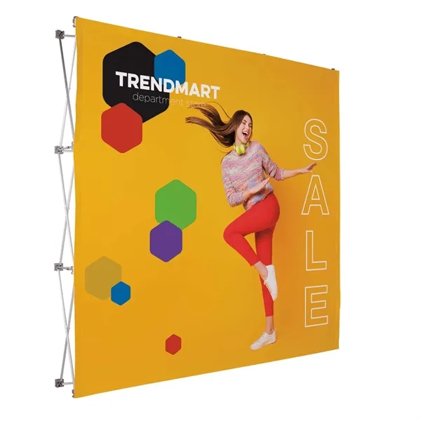 8' straight splash floor display face kit with dye sublimated graphic... from ASI 87188 Showdown Displays