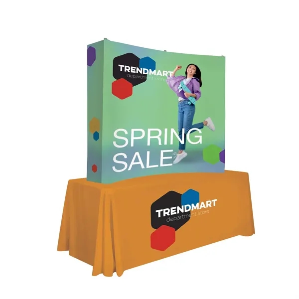 Curved tabletop display wrap kit with lightweight aluminum frame and carry... from ASI 87188 Showdown Displays