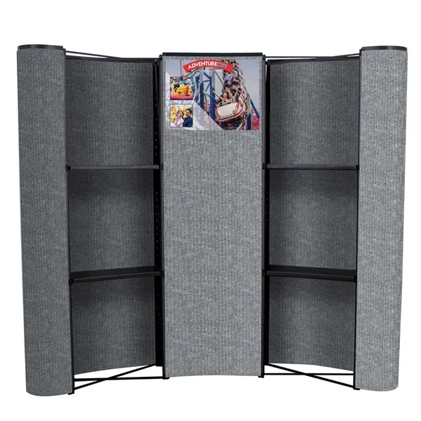 8' deluxe merchandiser kit with high-quality loop fabric, two LED lights... from ASI 87188 Showdown Displays