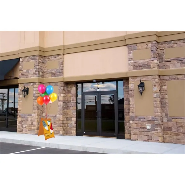 A-frame kit with frame, signboard, carry handle and full color graphics.... from ASI 87188 Showdown Displays