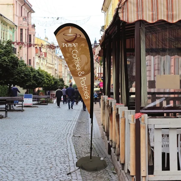 6' teardrop sail sign made of super poly knit fabric with... from ASI 87188 Showdown Displays