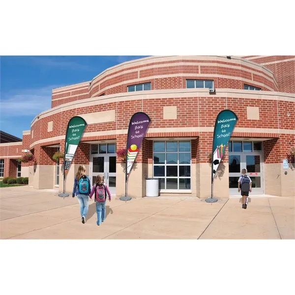 11.5' teardrop sail sign made of super poly knit fabric with... from ASI 87188 Showdown Displays