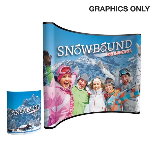 119" x 92" x 36" 12-quad Curved InterChange Titan material graphic... from ASI 87188 Showdown Displays