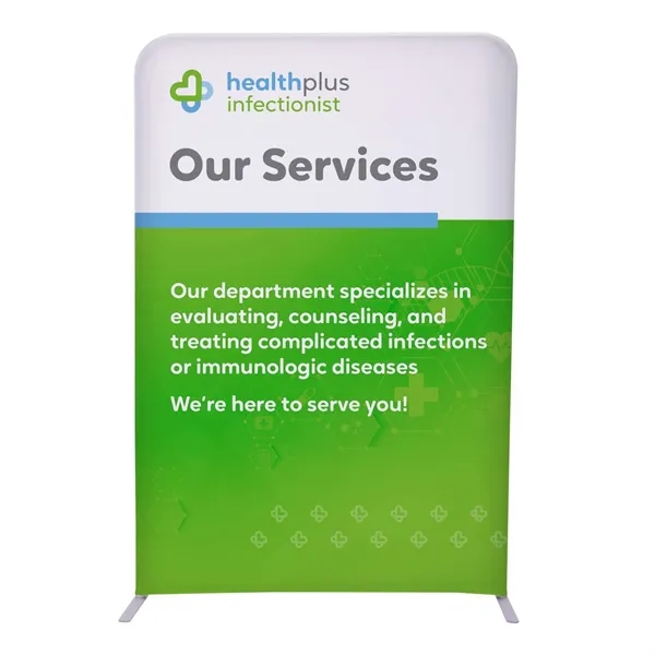 4'W x 72"H straight wall kit with double-sided graphics on the... from ASI 87188 Showdown Displays