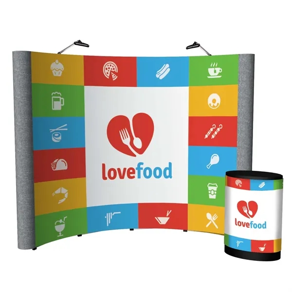 123.5" x 91.38" x 34.5" Echo Pop-Up Display Kit with aluminum... from ASI 87188 Showdown Displays