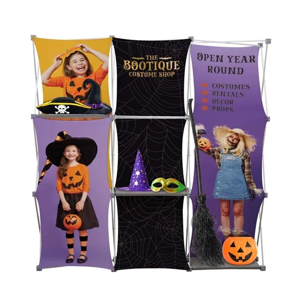 Deluxe GeoMetrix polyester 9-quad display with frame and storage bag.... from ASI 87188 Showdown Displays