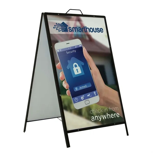 24" x 36" sign kit with iron A-frame with powder-coated finish... from ASI 87188 Showdown Displays