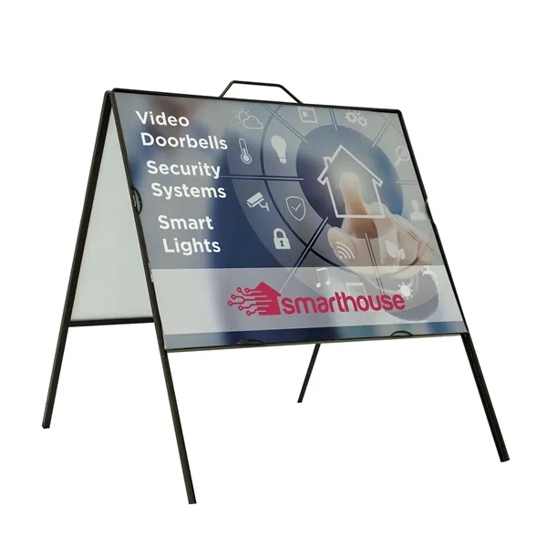 24" x 18" sign kit with iron A-frame with powder-coated finish... from ASI 87188 Showdown Displays