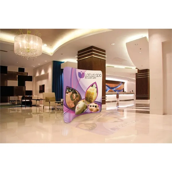 8' floor display kit with double sided banner, tubular frame, shock... from ASI 87188 Showdown Displays