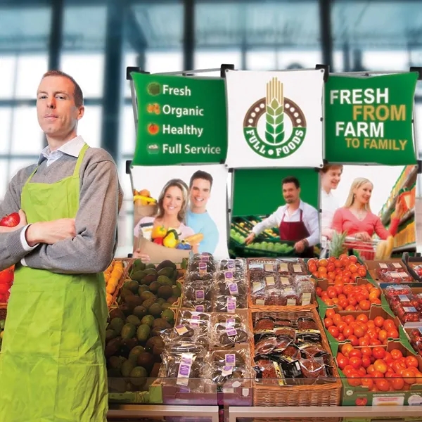 Kit that includes a 6-quad horizontal frame, three A panels, one... from ASI 87188 Showdown Displays