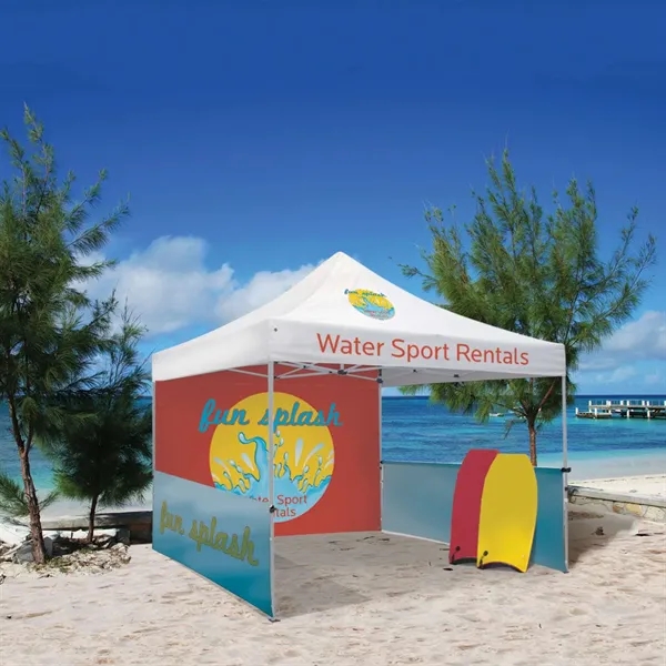 Premium tent kit with a 10' tent, crank-up canopy, stake kit,... from ASI 87188 Showdown Displays