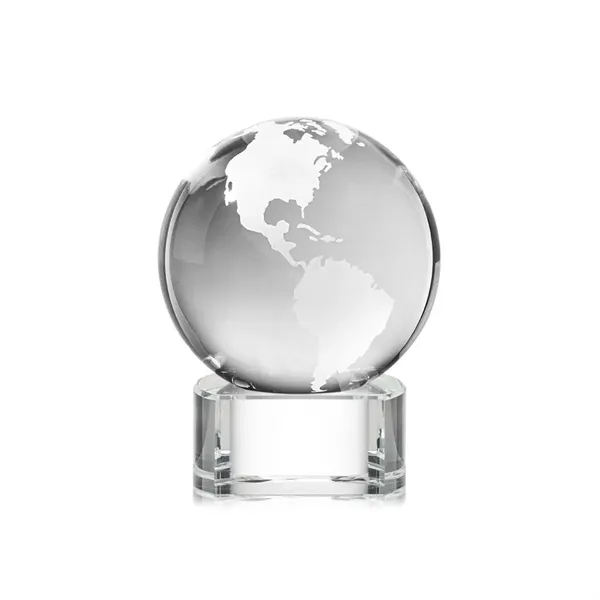 Optical crystal globe award mounted on a paragon clear optical base.... from ASI 84592 St Regis Group / St Regis