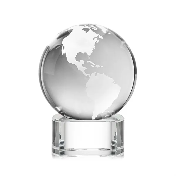 Optical crystal globe award mounted on a paragon clear optical base.... from ASI 84592 St Regis Group / St Regis
