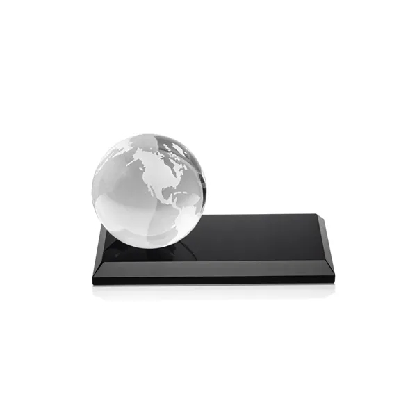 2 3/8" globe paperweight mounted on ebony base.... from ASI 84592 St Regis Group / St Regis
