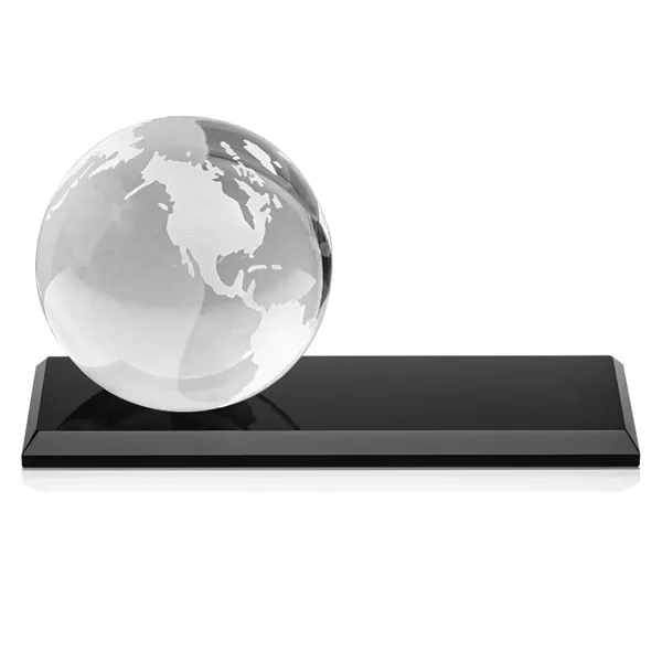 2 3/8" globe paperweight mounted on ebony base.... from ASI 84592 St Regis Group / St Regis