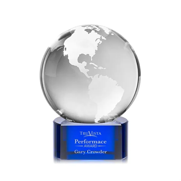 Optical crystal globe award mounted on a paragon clear optical base... from ASI 84592 St Regis Group / St Regis