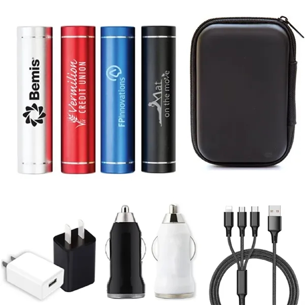 4-in-1 power bank charging set plus 1C2P silkscreen and 1P laser... from ASI 37218 Athena Promo (tm)